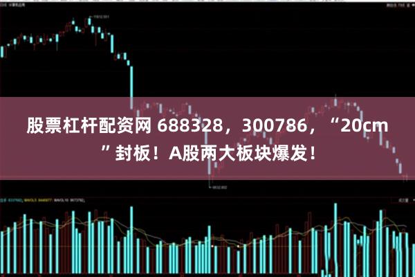 股票杠杆配资网 688328，300786，“20cm”封板！A股两大板块爆发！